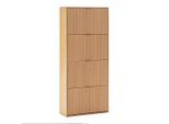 VS Venta-stock Schuhrank, Honigeiche, Holzwerkstoff, Rechteckig, 66x150x24 cm, Garderobe, Schuhaufbewahrung, Schuhschränke