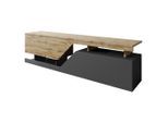 Mirjan24 Tv-Element, Anthrazit, Holzwerkstoff, Holz Optik, Rechteckig, 160x47x35 cm, Wohnzimmer, Wohnwände, Lowboards, Lowboards stehend
