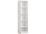 Bücherregal,, Weiß, Holzwerkstoff, 50x182x30 cm, Wohnzimmer, Regale, Bücherregale