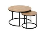 Calicosy Beistelltisch, Beige, Holzwerkstoff, 70x45.5x70 cm, Wohnzimmer, Wohnzimmertische, Beistelltische