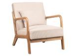 Nordlys Sessel, Beige, Holz, 64x74x80 cm, Wohnzimmer, Sessel, Polstersessel