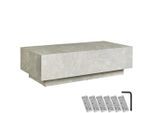 tectake Couchtisch, Beige, Holz, Quadratisch, 120x35x60 cm, Wohnzimmer, Wohnzimmertische, Couchtische