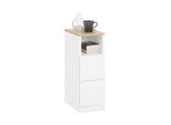 SoBuy Nachttisch, Weiß, Holzwerkstoff, 20x60x35 cm, Schlafzimmer, Nachttische