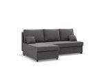 Mebligo Ecksofa, Grau, Textil, 3-Sitzer, L-Form, 201x135 cm, Wohnzimmer, Sofas & Couches, Wohnlandschaften, Ecksofas