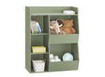 SoBuy Kinderregal, Grün, Holzwerkstoff, 80x104x34 cm, Kinderzimmer & Jugendzimmer, Kindermöbel, Kinderregale
