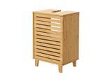 [en.casa] Waschbeckenunterschrank, Natur, Holz, Bambus, 40x60x30 cm, Badezimmer, Badezimmerschränke, Waschbeckenunterschränke