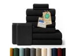Blumtal Handtuch, Schwarz, Textil, 70x140 cm, Oeko-Tex® Standard 100, Badtextilien, Handtücher