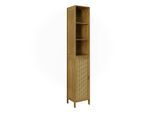 Vicco Badschrank, Grün, Holzwerkstoff, 3 Fächer, Rechteckig, 30x170x29 cm, Badezimmer, Badezimmerschränke, Hochschränke