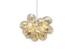 Kosilum Hängeleuchte, Gold, Glas, 40x28x148 cm, Lampen & Leuchten, Innenbeleuchtung, Hängelampen, Pendelleuchten
