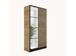 Kier Furniture Kleiderschrank, Honigeiche, Holzwerkstoff, 105x205x39 cm, Schlafzimmer, Kleiderschränke, Drehtürenschränke
