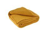 wometo Strickdecke, Gelb, Textil, 140x190 cm, Oeko-Tex®, Wohntextilien, Decken, Kuscheldecken