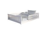 Kids Collective Bodenbett, Weiß, Holz, 140x200 cm, Kinderzimmer & Jugendzimmer, Kindermöbel, Kinderbetten, Kindereinzelbetten
