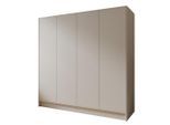 Beautysofa Drehtürenschrank, Kaschmir, Holzwerkstoff, 200x200x51 cm, Schlafzimmer, Kleiderschränke, Drehtürenschränke