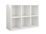 Bücherregal,, Weiß, Holzwerkstoff, 90x60x30 cm, Wohnzimmer, Regale, Bücherregale