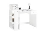 SoBuy Schreibtisch, Weiß, Holzwerkstoff, 101x76x60 cm, Arbeitszimmer, Schreibtische, Bürotische
