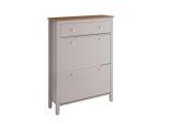 SoBuy Schuhschrank, Hellbraun, Holzwerkstoff, 80x108x25 cm, Garderobe, Schuhaufbewahrung, Schuhkipper