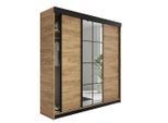 Kier Furniture Schiebetürenschrank, Braun, Holzwerkstoff, 200x205x59 cm, Schlafzimmer, Kleiderschränke, Schwebetürenschränke