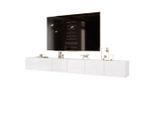 Idohome Tv-Lowboard, Weiß Hochglanz, Holzwerkstoff, Rechteckig, 300x36x40 cm, Wohnzimmer, Wohnwände, Lowboards, Lowboards stehend