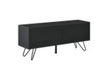 [en.casa] Lowboard, Schwarz, Metall, 110x46.5x30 cm, Wohnzimmer, Wohnwände, Lowboards, Lowboards stehend