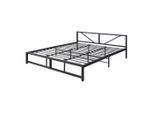 [en.casa] Metallbett, Schwarz, Metall, 180x200 cm, Schlafzimmer, Betten, Metallbetten