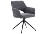 Livetastic , Schwarz, Dunkelgrau , Metall, Textil , 60x89x67 cm , Sitzfläche 360° drehbar ,