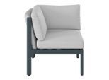 Dieter Knoll Loungeeckteil, Anthrazit, Grau, Metall, Textil, Füllung: Schaumstoff, 76x73x76 cm, Loungemöbel