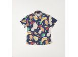 Businessshirt SARABANDA "BABY BOY SUMMER SHIRT", Jungen, Gr. 3A, weiß, blau, 69% Baumwolle, 27% Polyamid, 4% Elasthan, Shirts