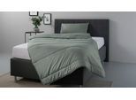 Microfaserbettdecke OTTO HOME "Clarra, Bettdecke 135x200 cm, 155x220 cm, 200x200 cm", weiß (grün), B:135cm L:200cm, Bezug: 100% Polyester. Füllung: 100% Polyester, Bettdecken, Microfaserbettdecke, Bettdecken in grün & grau, Sommer, Winter, 4 Jahreszeiten, Decke