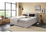 Boxspringbett COTTA "Simba erhältlich in verschiedenen Breiten, Farben und Härtegraden", beige (elephant), L:209cm, Komplettbetten, Boxspringbett, Bezugsstoff: Struktur fein