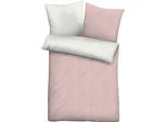 Wendebettwäsche BIBERNA "HERMAL Melange Flanell uni, kuschelig weich", rosa (rose), B/L: 155cm x 200cm, 1 Stk., 1 Stk., Flanell, B/L: 80cm x 80cm, 2 Stk., Flanell, Obermaterial: 100% Baumwolle, Bettwäsche, Wendebettwäsche, Flanell in Melangeoptik, Winterbettwäsche, Made in Germany