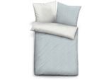 Wendebettwäsche BIBERNA "HERMAL Melange Flanell uni, kuschelig weich", blau (ciel), B/L: 135cm x 200cm, 1 Stk., 1 Stk., Flanell, B/L: 80cm x 80cm, 2 Stk., Flanell, Obermaterial: 100% Baumwolle, Bettwäsche, Wendebettwäsche, Flanell in Melangeoptik, Winterbettwäsche, Made in Germany