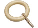 Gardinenring GARDINIA "Lugano Holz" Gr. 1, beige (natur), Ø:2,8cm, Gardinenbefestigungen, Gardinenring, Serie Gardinenstangen-Set Lugano Classic Ø 28 mm