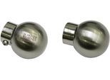 Gardinenstangen-Endstück "Kugel für Ø 20 mm", silber (edelstahl, optik), 2 Stk., SCHÖNER WOHNEN-KOLLEKTION, Gardinenstangenendstücke, Gardinenstangen-Endstück, Serie Einzelprogramm Leon Ø 20 mm