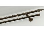 Gardinenstange GARDINIA "Chicago", braun (bronzefarben), L:200cm Ø:20mm, Metall, Gardinenstangen, Gardinenstange, Serie Einzelprogramm Chicago Ø 20 mm