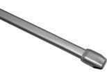 Scheibenstange GARDINIA "Vitragestange" Gr. 3, silber (mattsilberfarben), Ø:11mm, Metall, Gardinenstangen, Scheibenstange, Serie Vitragestange flachoval Ø 11 mm, 2er-Set