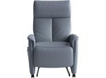 TV-Sessel SIT & MORE "Cremona Comfort", graublau, B:76cm H:112cm T:84cm, Sessel, TV-Sessel, wahlweise manuell oder elektrischer Funktion mit Akku