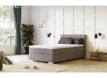 Boxspringbett COTTA "Simba erhältlich in verschiedenen Breiten, Farben und Härtegraden", beige (hellgrau), L:209cm, Komplettbetten, Boxspringbett, Bezugsstoff: Struktur fein
