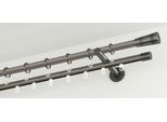 Gardinenstange GARDINIA "Chicago", grau (titanfarben), L:200cm Ø:20mm, Metall, Gardinenstangen, Gardinenstange, Serie Einzelprogramm Chicago Ø 20 mm