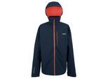 Regatta Heren Birchdale II Waterdichte Jas (Marine/Tangerine Tango)