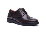 Hush Puppies Verity Hi-Shine Leren Dames Chocolade Brogues Schoenen