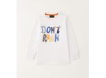 Sweatshirt SARABANDA "BABY BOY SWEATER", Jungen, Gr. 7A, optical weiß, 100% Baumwolle, Sweatshirts Sweatshirt