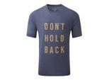 dhb T-shirt voor heren: 'Houd je niet in' (Stemming Indigo)
