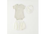 Shorts IDO "BABY GIRL SUMMER SET", Mädchen, Gr. 6, EURO-Größen, cream, 100% Baumwolle, Hosen Shorts