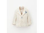 Sakko MINIBANDA "BABY BOY JACKET", Jungen, Gr. 6, cream, 59% Polyester, 39% Baumwolle, 2% Elasthan, Sakkos Sakko
