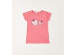T-Shirt IDO "BABY GIRL SUMMER T-SHIRT", Mädchen, Gr. 24M, pink, 94% Baumwolle, 6% Elasthan, Shirts T-Shirt