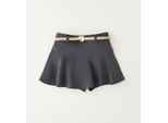 Hosenrock IDO "BABY GIRL SHORT", Mädchen, Gr. 24M, grau, 69% Baumwolle, 27% Polyamid, 4% Elasthan - Polyurethan Metall, Röcke