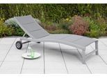 Gartenliege MERXX "San Marino", silber, Gartenliegen, Gartenliege, Aluminium