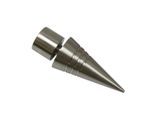 Gardinenstangen-Endstück GARDINIA "Spitze" Gr. 1, silber (edelstahlfarben), B:2cm, Gardinenstangenendstücke, Gardinenstangen-Endstück, Serie Einzelprogramm Chicago Ø 20 mm