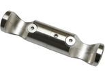 Deckenträger Adapter GARDINIA "Verbindungselement für Gardinenstangen" Gr. 1, silber (edelstahlfarben), B:2cm L:6cm, Metall, Sichtschutzbefestigungen, Deckenträger Adapter, Serie Einzelprogramm Chicago Ø 20 mm