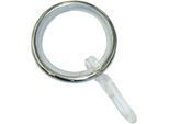 Gardinenring GARDINIA "Kreta" Gr. 1, silber (edelstahlfarben), L:0,35cm Ø:3,8cm, Metall, Gardinenbefestigungen, Gardinenring, Serie Gardinenstangen Set Kreta Ø 16/19 mm